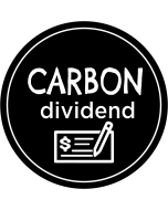 Carbon Dividend Check Sticker - 3in - Black - Circle