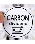 Carbon Dividend Check Sticker - 3in - White - Circle