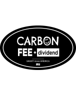 Carbon Fee and Dividend Sticker - 6x3.5in - Black - Oval