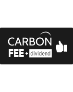 Carbon Fee and Dividend Thumbs Up Vinyl Transfer Sticker - 6.5x3in - White - Transfer