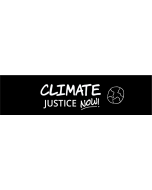 Climate Justice Now - 3.5x11in - Black - Bumper Sticker