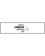Price Carbon Pollution Now - 3.5x11in - White - Bumper Sticker