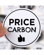 Price Carbon Thumbs Up Sticker - 3in - White - Circle