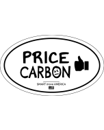 Price Carbon Thumbs Up Sticker - 6x3.5in - White - Oval