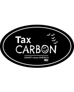 Tax Carbon Smiley Face Sticker - 6x3.5in - Black - Oval