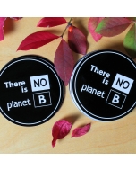 There is No Planet B Sticker - 3in - Black - Circle