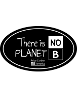 There is No Planet B Sticker - 6x3.5in - Black - Oval