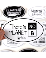 There is No Planet B Sticker - 6x3.5in - White - Oval