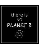 There is NO Planet B Sticker - 3.5in - Black -Square