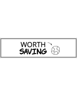 Worth Saving Planet Earth - 3.5x11in - White - Bumper Sticker