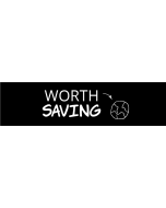 Worth Saving Planet Earth - 3.5x11in - Black - Bumper Sticker
