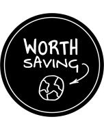 Worth Saving the Planet Sticker - 3in - Black - Circle