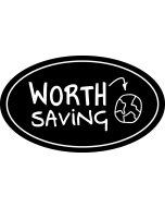 Worth Saving the Planet Sticker - 6x3.5in - Black - Oval