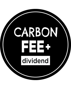 Carbon Fee and Dividend Sticker - 3in - Black - Circle