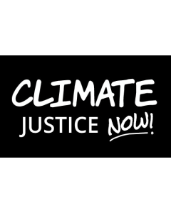 Climate Justice Now Sticker - 3X5 - Black