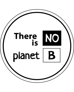 There is No Planet B Sticker - 3in - White - Circle