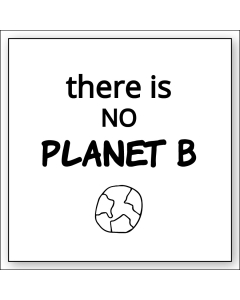 There is NO Planet B Sticker - 3.5in - White -Square