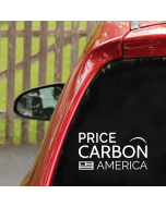 Price Carbon America Vinyl Transfer Sticker - 6x3.5in - White - Transfer
