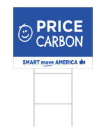 Price Carbon Yard Sign Smiley Face - 16x21 - Blue