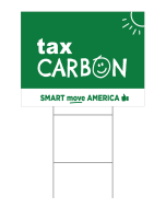 Tax Carbon Smiley Face Yard Sign - 16x21 - Green