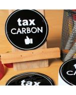 Tax Carbon Thumbs Up Sticker - 3in - Black - Circle