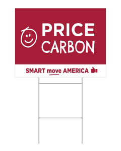 Price Carbon Yard Sign Smiley Face - 16x21 - Red