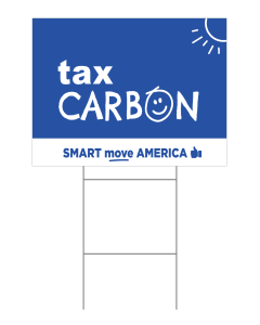 Tax Carbon Smiley Face Yard Sign - 16x21 - Blue