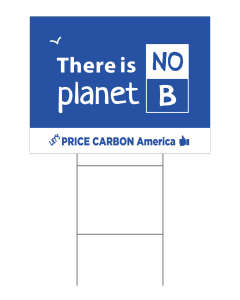 There Is No Planet B Price Carbon Yard Sign - 16x21 - Blue