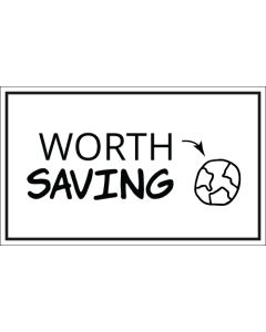 Worth Saving Planet Earth Sticker - 3X5 - White
